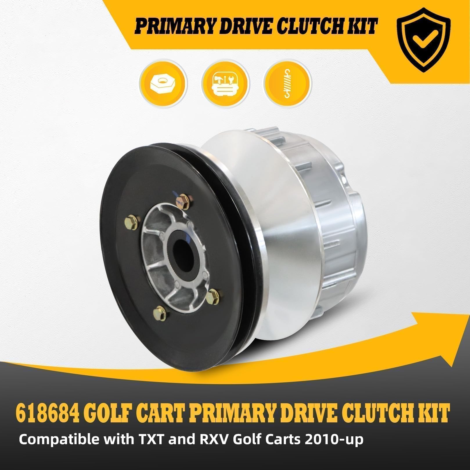 Amazon.com: Jecoupoon Golf Cart Primary Drive Clutch for TXT RXV